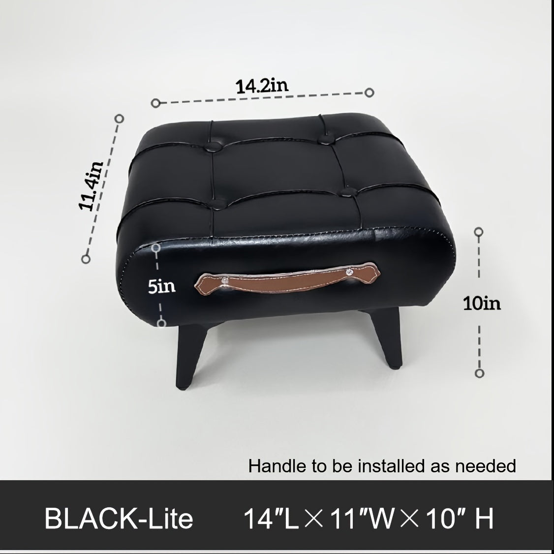 1pc High Quality Oil Wax Leather Low Stools, Footstools, Leather Padded Footstools, Stylish & Versatile For Sofa End, Shoe Changing Stools For Living Rooms, Corridors, Foyers, Entrance, Bedroom, Home Decor Furniture, Furniture For Home