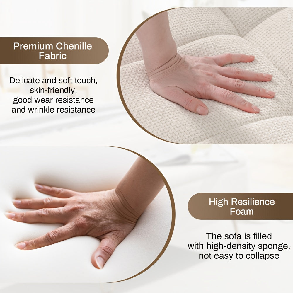 Chenille Cloud Sofa Couch Measuring 66.5\