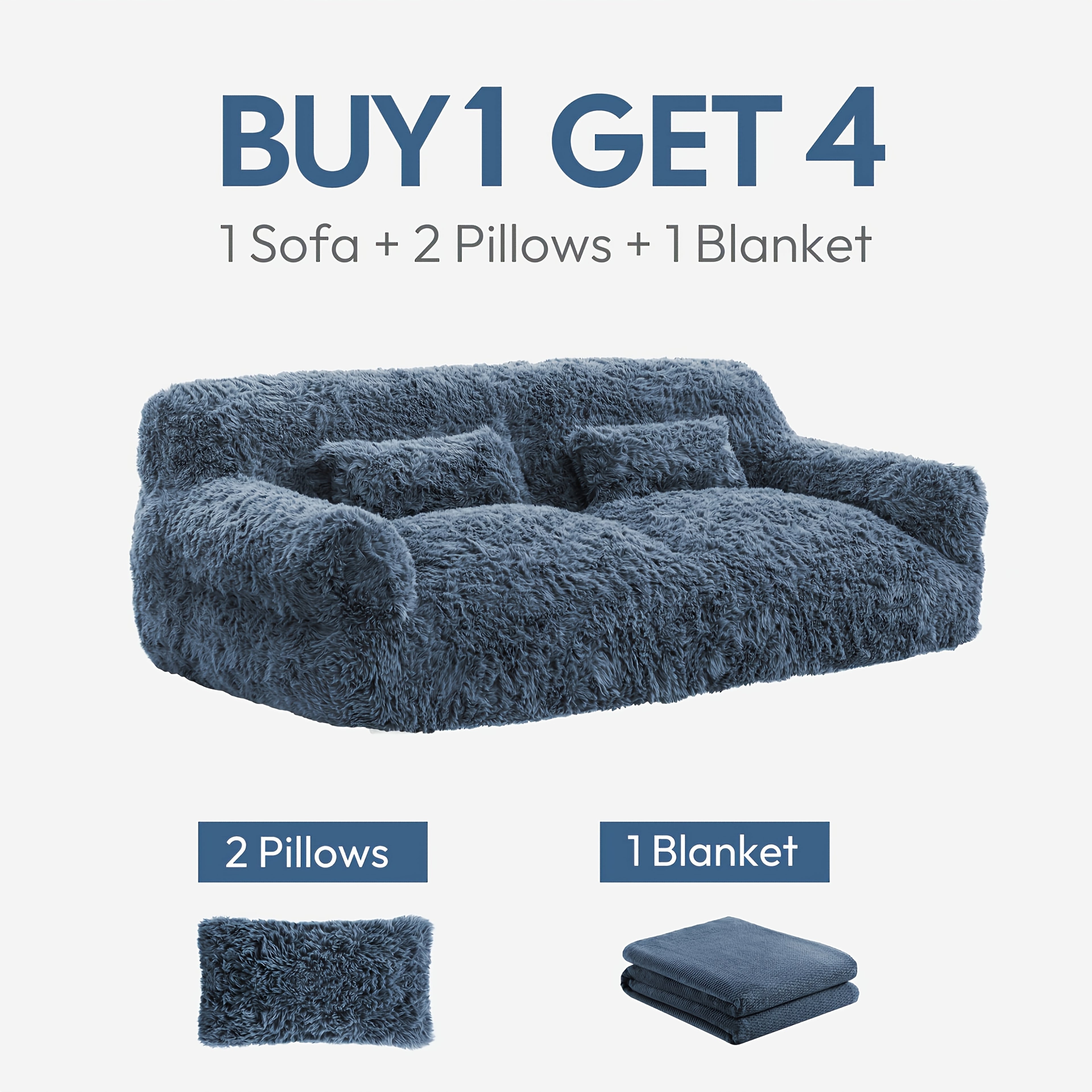 Green Plush Lazy Sofa Bed with 2 Pillows - Convertible Bean Bag Chair, No Assembly Required, Multi-Functional Sleeper Couch for Small Spaces, Durable Fabric Lounge Bed with Easy-Clean Surface, Ideal for Game Rooms, Living Room & Guest Accommodation