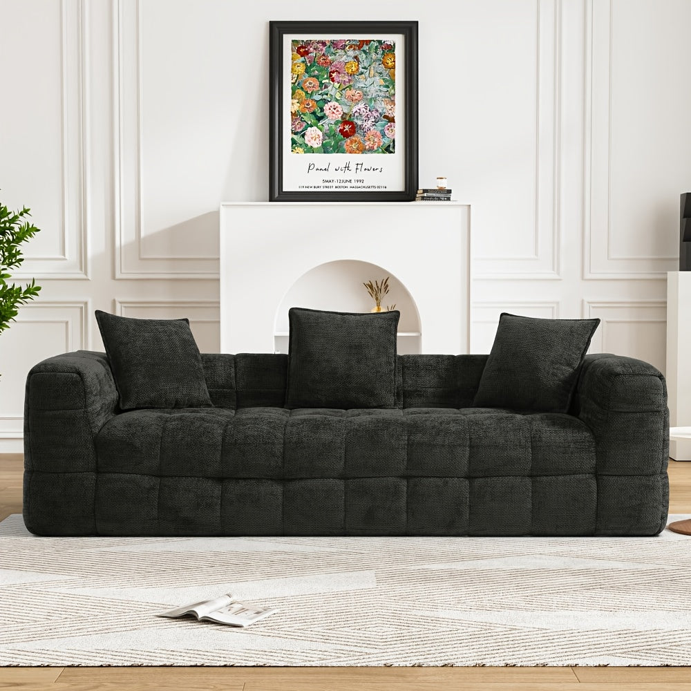 Chenille Cloud Sofa Couch Measuring 66.5\