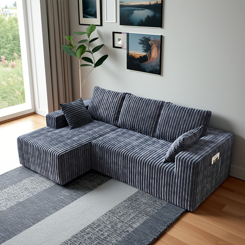 Modern Compression Sofa | Bean Bag Sofa, Integrated Combinable and Placeable, Multi-person Teddy Velvet Cushion, Suitable for Study Leisure Reading, Office Nap, Various Room Types, Polyester Memory Foam