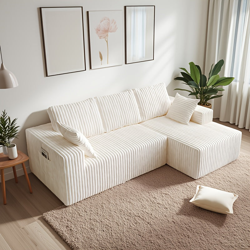 Modern Compression Sofa | Bean Bag Sofa, Integrated Combinable and Placeable, Multi-person Teddy Velvet Cushion, Suitable for Study Leisure Reading, Office Nap, Various Room Types, Polyester Memory Foam